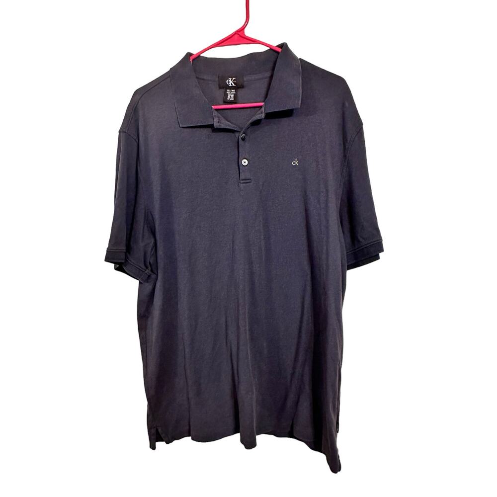 Calvin Klein Gray Short Sleeve Polo T-shirt Men's Size XL